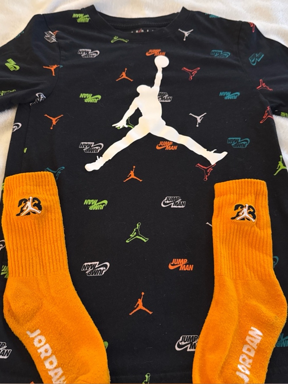 Jordan Black Tee with Signature Red Jumpman